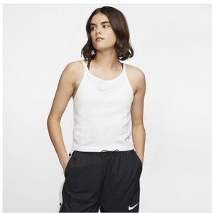 Nike AirMax white crop tank L large